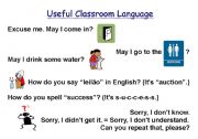 English worksheet: Useful Classroom Language for Brazilian Learners