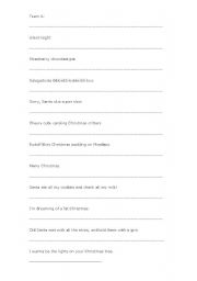 English Worksheet: Christmas Game: Chinese whisper