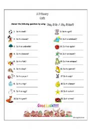 English Worksheet: Yes, it is - No, it isn´t
