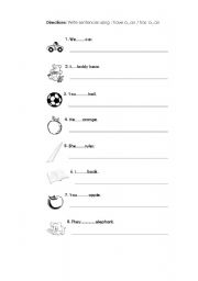 English Worksheet: Have/has worksheet