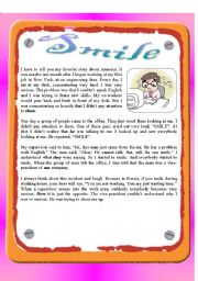 English Worksheet: Reading - SMILE