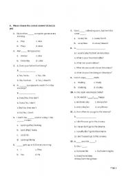 English worksheet: present simple