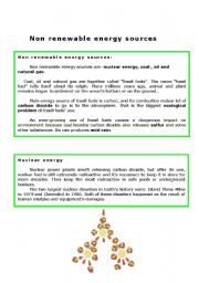 English Worksheet: Non renewable energy sources