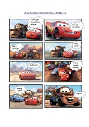 English Worksheet: AWARDS FOR BOYS / PART 1 / CARS