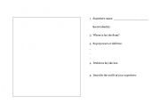 English Worksheet: Superheroes info card
