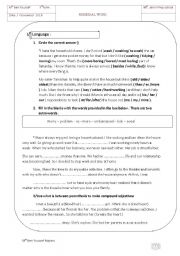 English Worksheet: remedial work for the 9th formers