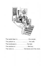 English worksheet: Prepositions of place