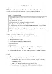 English Worksheet: Conditional sentences (1st and 2nd type)
