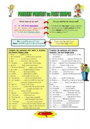 English Worksheet: PRESENT PERFECT vs PAST SIMPLE