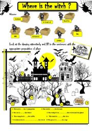 English Worksheet: where is the witch