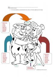 English Worksheet: The weird Flintstones colours