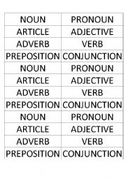 English Worksheet: Parts of Speech 