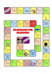 English Worksheet: BOARDGAME for beginners