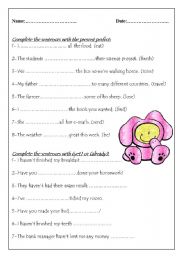 English Worksheet: Present Perfect