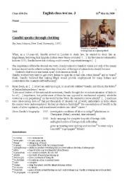 English Worksheet: course exam 