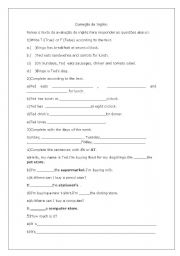 English Worksheet: Prepositons in or at