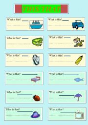 English Worksheet: This/that