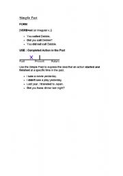 English Worksheet: forms of the past