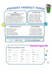 English Worksheet: PRESENT PERFECT TENSE