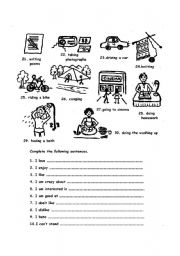 English Worksheet: hobbies 2
