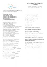 English Worksheet: Young Folks song by James Blunt