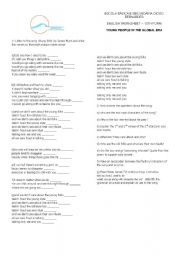 English worksheet: Young Folks song by James Blunt