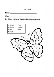 English Worksheet: THE BUTTERFLY