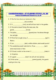 Conditionals --- If Clauses Type I - II - III