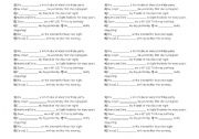 English worksheet: Sers for Tic-Tac-Toe (Past Simple)