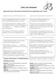 English Worksheet: Crime and Punishment