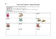 English Worksheet: Information Gap -- Food 