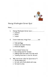 English Worksheet: George Washington Carver
