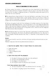 English Worksheet: Reading Comprehension 