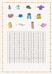 English worksheet: clothes