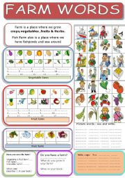 English Worksheet: Farm vocabulary