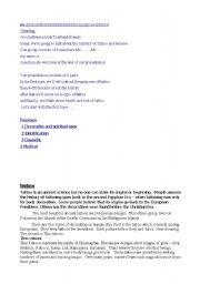 English Worksheet: tattoo