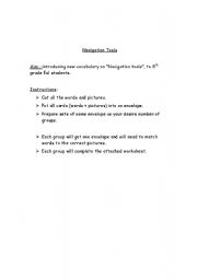 English Worksheet: Navigation Tools