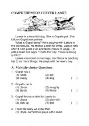 English Worksheet: lessie