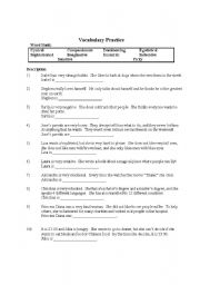 English Worksheet: Personality Characteristics 