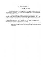 English Worksheet: yes -no questions
