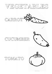 English Worksheet: Vegetables