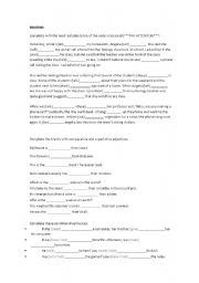 English worksheet: test/worksheet