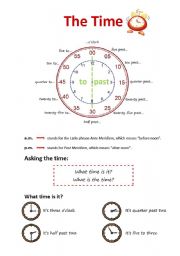 English Worksheet: the time