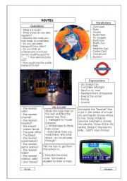 English Worksheet: Routes ( Directions)