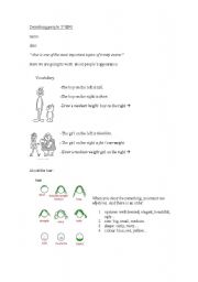 English worksheet: describing people