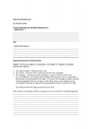 English Worksheet: HELPING STUDENTS WITH WRITING