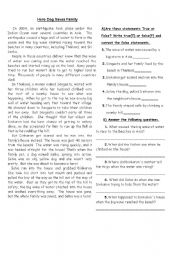 English Worksheet: reading