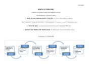 English Worksheet: Timeline