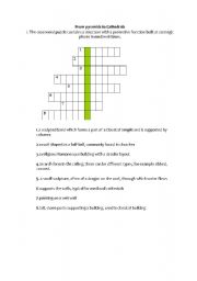 English worksheet: From Pyramids to Cathedral - crossword