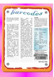 English Worksheet: Reading - barcodes